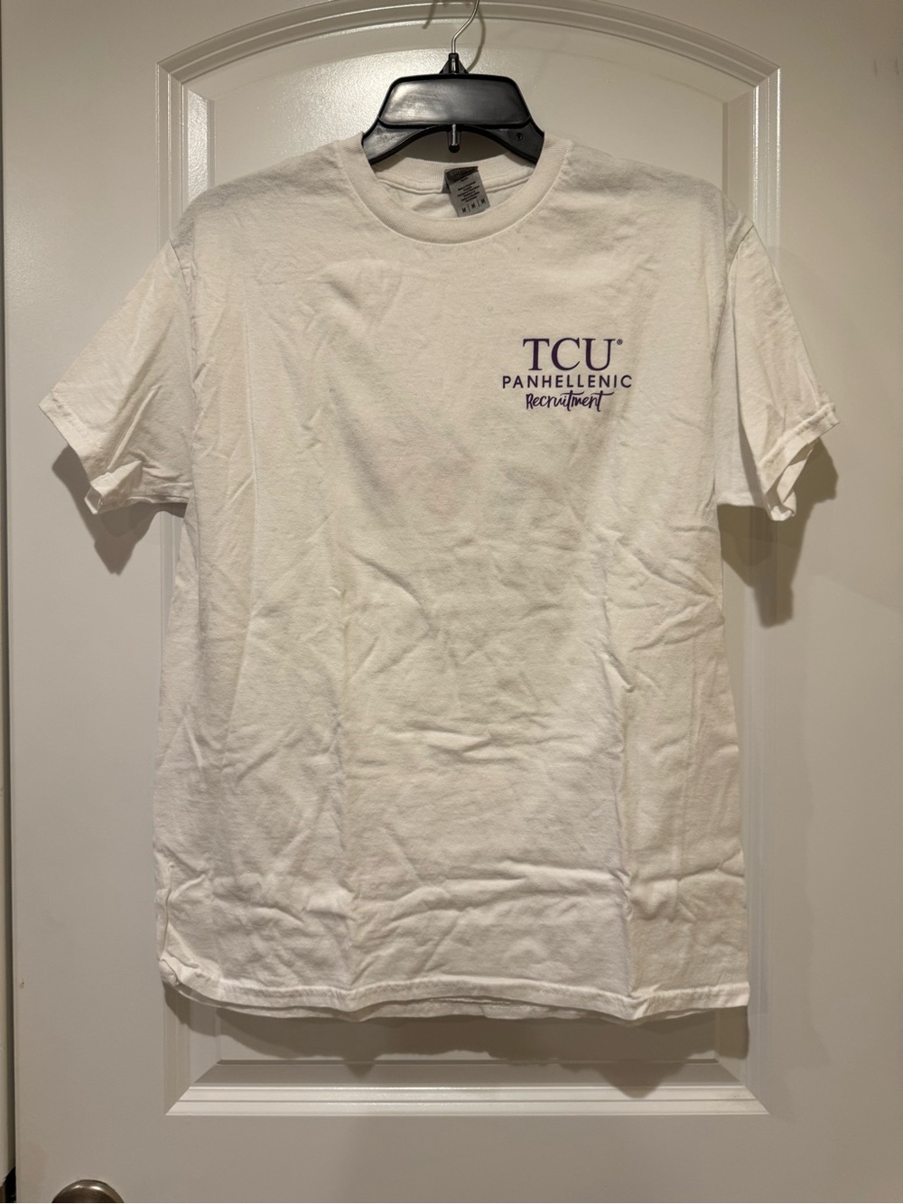 Gildan White TCU Panhellenic Recruitment Short-Sleeve Tee